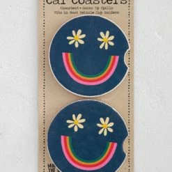 Natural Life Car Coaster-Smiley Face Vehicle Accessories