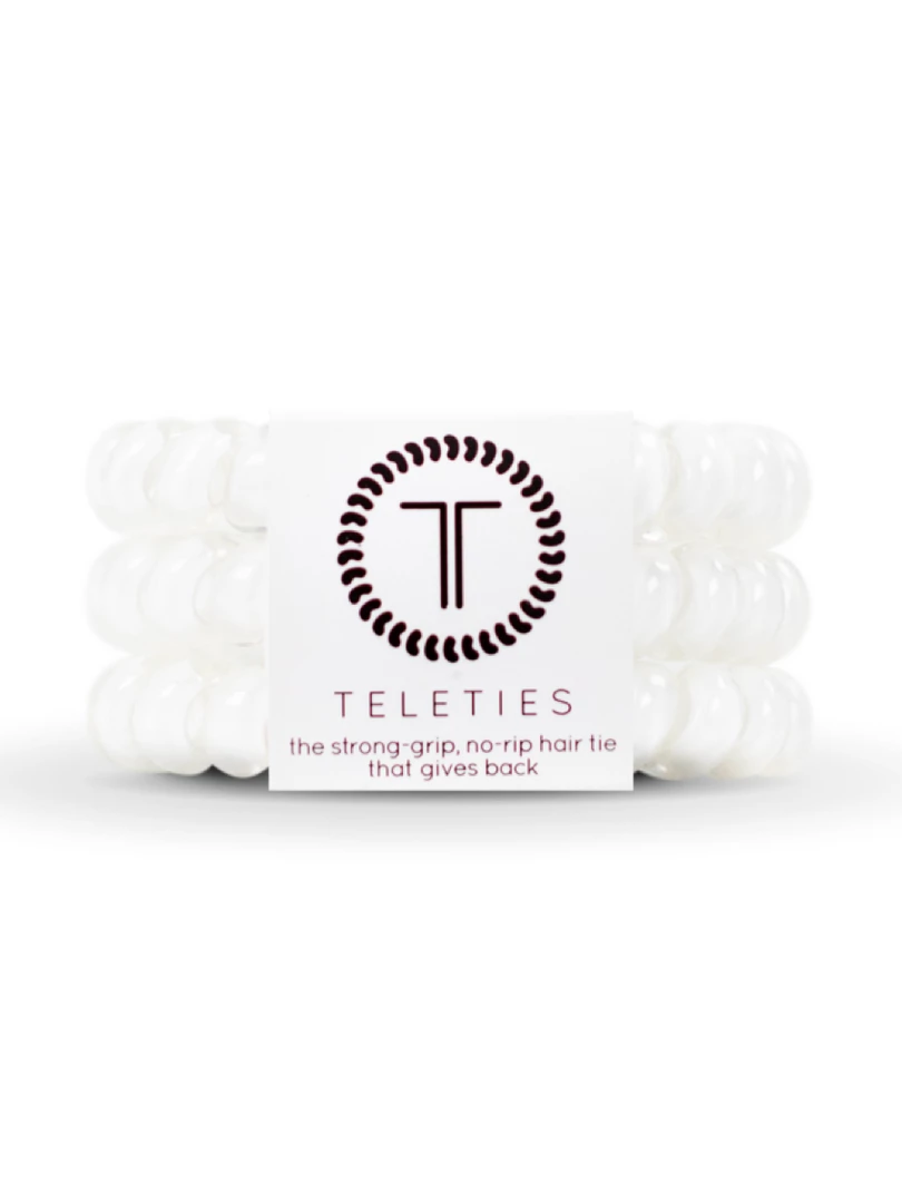 Hair Accessories Teleties Large Hair Ties 3 Pack Coconut White 1 Hair Accessories Teleties Large Hair Ties 3 Pack Coconut White