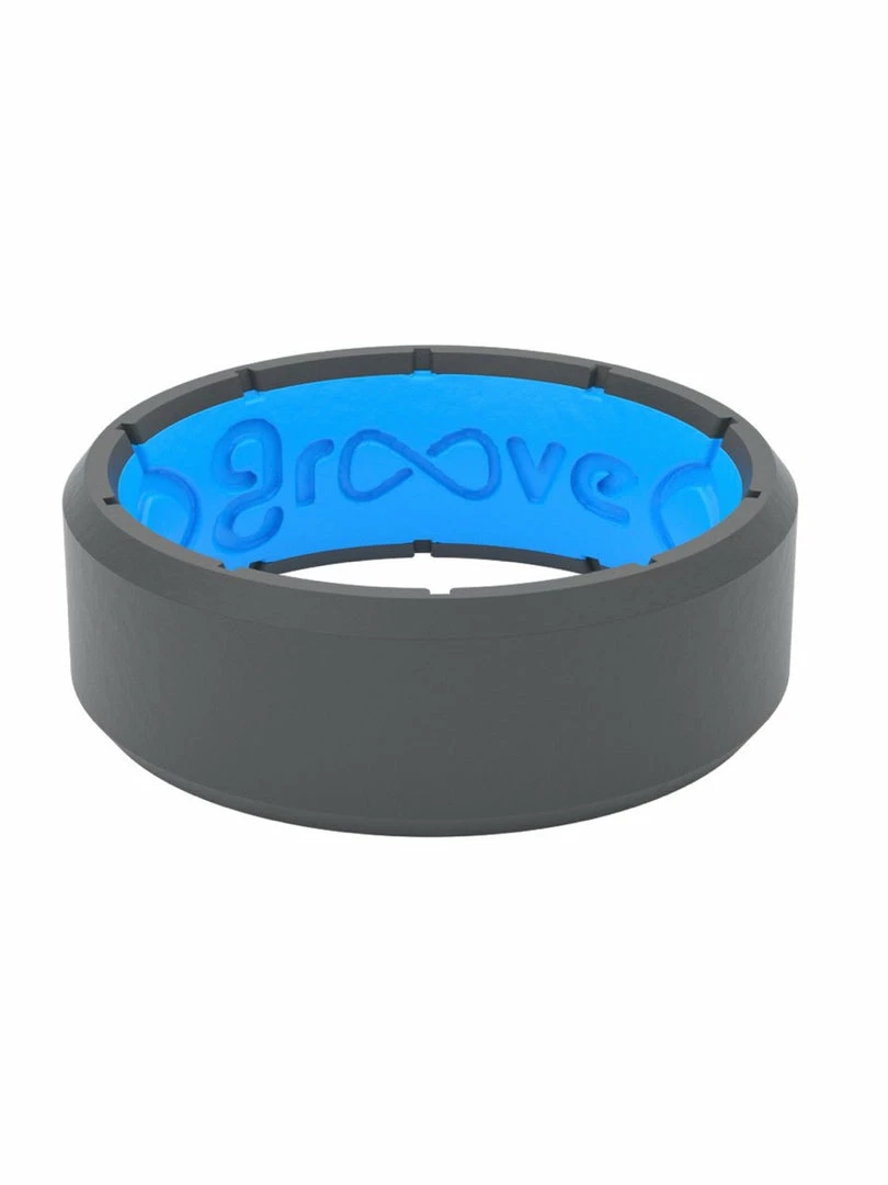 Groove Life Men's Ring - Edge Deep Stone Gray / Blue Rings 2 Groove Life Men's Ring - Edge Deep Stone Gray / Blue Rings