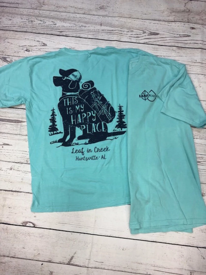High Wind Productions LIC Happy Hiking Dog Comfort Color Tee Chalky Mint 1 High Wind Productions LIC Happy Hiking Dog Comfort Color Tee Chalky Mint