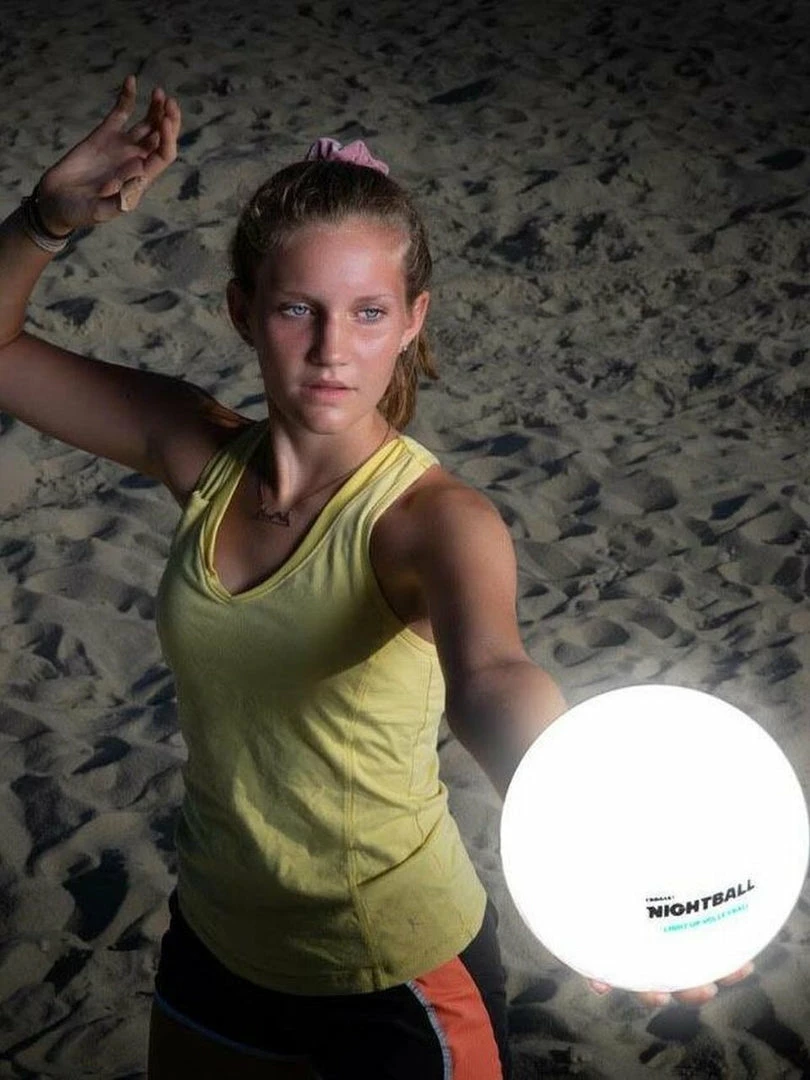 Tangle KIDS NightBall® Volleyball - White 1 Tangle KIDS NightBall® Volleyball - White