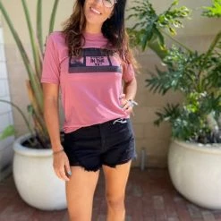 Stated Apparel WOMEN Stuck In The 90's Tee Smoked Paprika