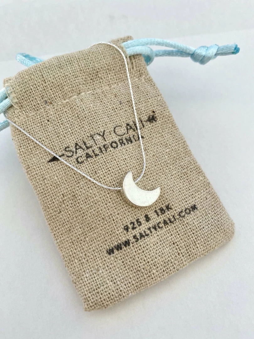 Salty Cali Solid Moon Necklace Necklaces 1 Salty Cali Solid Moon Necklace Necklaces
