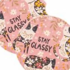 Karma CAR COASTERS S/2 CAT Small Accessories