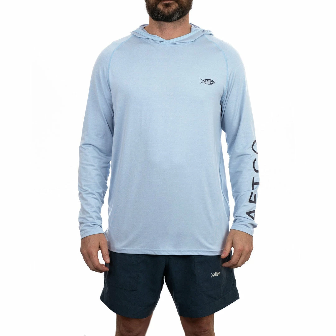 MEN Aftco Samurai Heathered LS Performance Hoodie 5 MEN Aftco Samurai Heathered LS Performance Hoodie