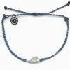 Bracelets Pura Vida MOP Wave Silver Bracelet BLST Blue Steel