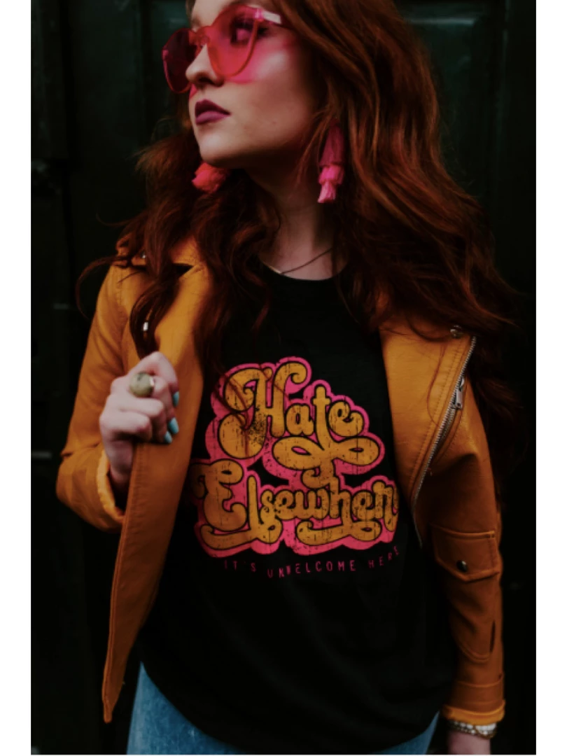 Southern Bliss Company Navy Hate Elsewhere Tee WOMEN 1 Southern Bliss Company Navy Hate Elsewhere Tee WOMEN