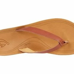 Olukai Women's NONOHE - W Cedarwood/Golden Sand Flip Flops Leather Sandals & Flips