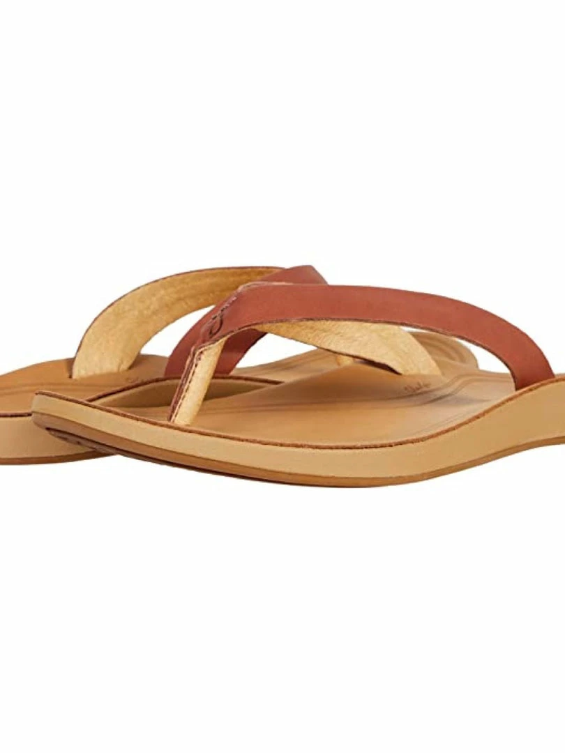 Olukai Women's NONOHE - W Cedarwood/Golden Sand Flip Flops Leather Sandals & Flips 1 Olukai Women's NONOHE - W Cedarwood/Golden Sand Flip Flops Leather Sandals & Flips