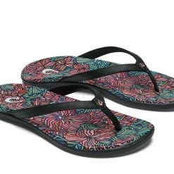 Olukai Women Ho'Opio HAU Sandal - Onyx Hau Sandals & Flips