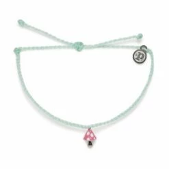 Bracelets Pura Vida Mushroom Charm Bracelet Pink