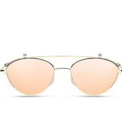 Quay Elle Sunglasses Gold/Rose Mirror WOMEN