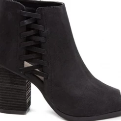 Rampage Darrow Corset Heel Shoe Black Casual Shoes