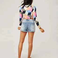 WOMEN Carve Designs Maui Hi Rise 4" Short: Beach Blue