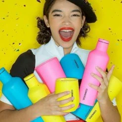 Corkcicle 16oz Canteen Neon Lights -Neon Blue