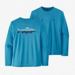Patagonia Men's LS Capilene Cool Daily Fish Graphic Shirt -Wild Waterline: Anacapa Blue 5 Patagonia Men's LS Capilene Cool Daily Fish Graphic Shirt -Wild Waterline: Anacapa Blue