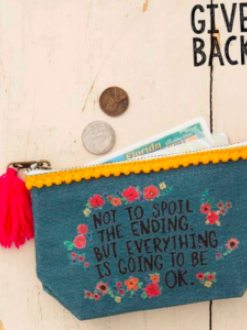 Natural Life Mini Canvas Pouch Everything OK Small Accessories 1 Natural Life Mini Canvas Pouch Everything OK Small Accessories