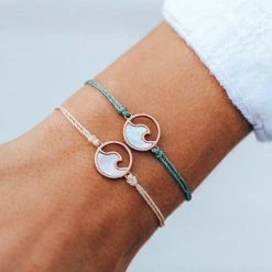 Pura Vida Stone Wave Bracelet Rose Gold VANILLA Bracelets