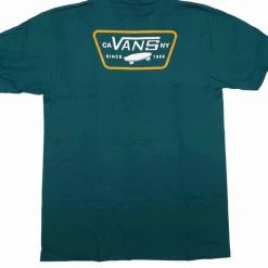 Vans FULL PATCH BACK SS TEE Deep Teal/White