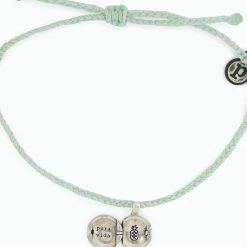 Pura Vida Wave Locket Bracelet Silver WINF