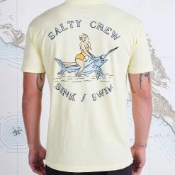 Salty Crew Men's Siren Garment Dye Banana S/S Premium Tee