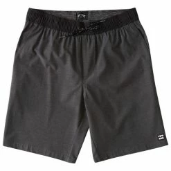 Billabong Boys Crossfire Elastic Waist Shorts 16in -ASPHALT (alt) Boy's Apparel