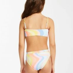 Billabong Girls' Groovy Road Mini Crop Bikini Set- Multi