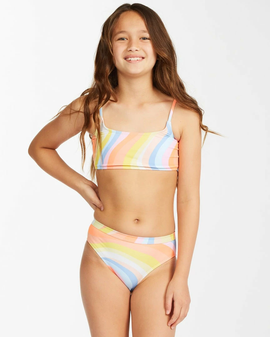 Billabong Girls' Groovy Road Mini Crop Bikini Set- Multi 1 Billabong Girls' Groovy Road Mini Crop Bikini Set- Multi