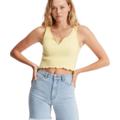 WOMEN Billabong Notch Tank Ribbed Tank Top 5 WOMEN Billabong Notch Tank Ribbed Tank Top