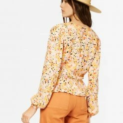 Billabong Catching Feelings V-Neck Long Sleeve Top