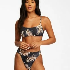 Billabong Safari Nights Reversible Skinny Mini Crop Bikini Top WOMEN