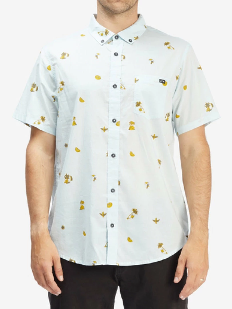 Billabong Sunday Mini SS Button Shirt - SKY BLUE (sky) 1 Billabong Sunday Mini SS Button Shirt - SKY BLUE (sky)