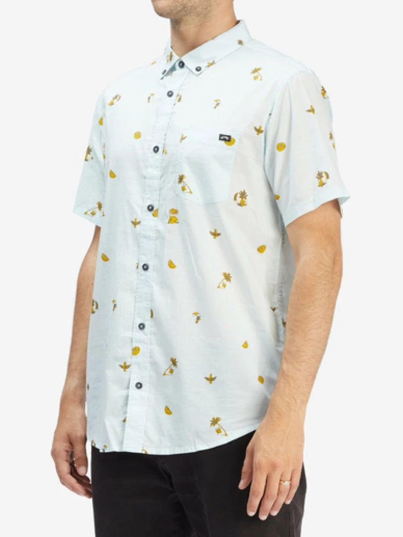 Billabong Sunday Mini SS Button Shirt - SKY BLUE (sky) 2 Billabong Sunday Mini SS Button Shirt - SKY BLUE (sky)