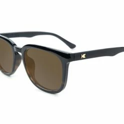 Knockaround Paso Robles Glossy Black And Tortoise Shell Fade / Amber Sunglasses