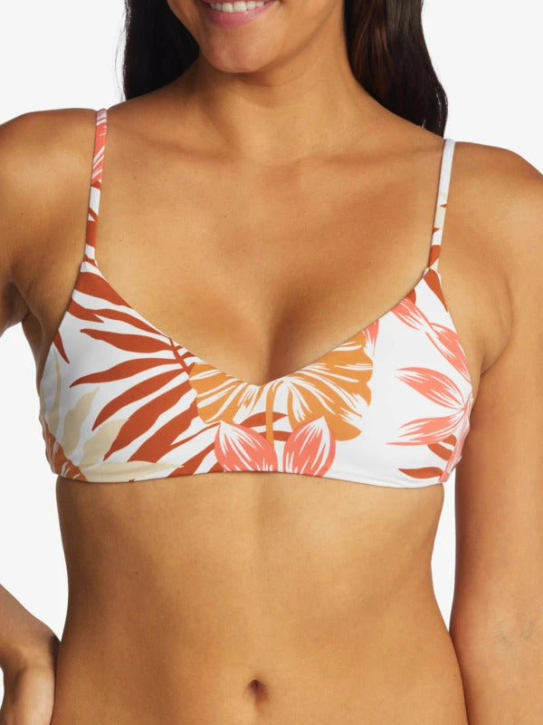 Roxy Women's Printed Beach Classics Athletic Triangle Bikini Top 1 Roxy Women's Printed Beach Classics Athletic Triangle Bikini Top