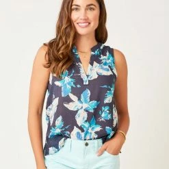 Leaf In Creek Carve Designs Dylan Tank Top Stargazer WOMEN