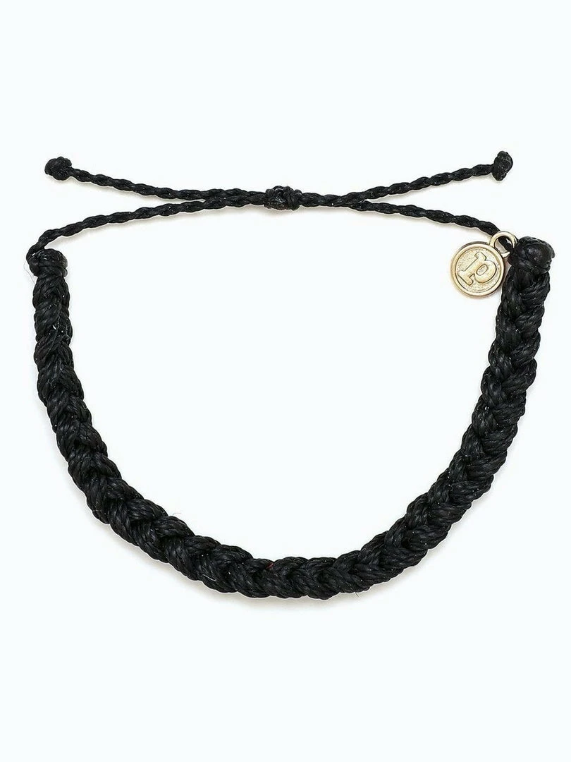 Pura Vida Braided Bracelet Blk Black Bracelets 1 Pura Vida Braided Bracelet Blk Black Bracelets