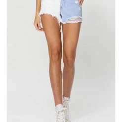 Vervet HIGH RISE SHORT W BLOCKING DETAIL WOMEN