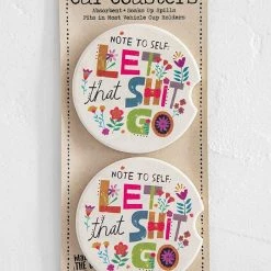 Natural Life Car Coaster Set Of 2 Note To Self