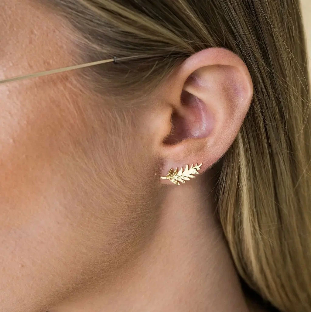 Brenda Grands Design BG Leaf Ear Climbers Earrings WOMEN 1 Brenda Grands Design BG Leaf Ear Climbers Earrings WOMEN