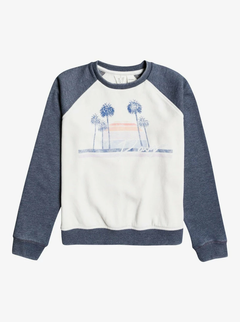 Roxy Girl's 4-16 Night Surfing Pullover Sweatshirt 1 Roxy Girl's 4-16 Night Surfing Pullover Sweatshirt