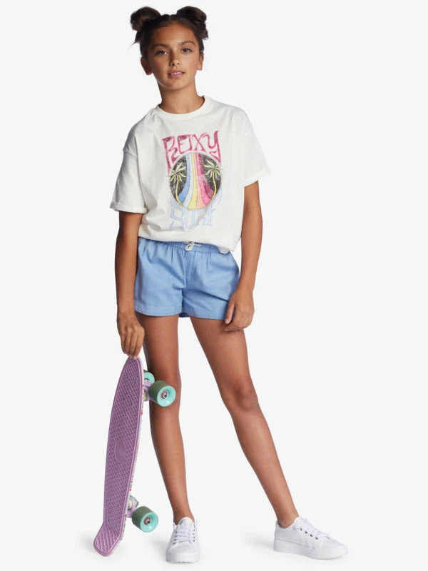 KIDS Roxy Girl's Una Mattina Beach Shorts- Allure 1 KIDS Roxy Girl's Una Mattina Beach Shorts- Allure