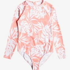 Roxy Girl's 7-16 Flowers Addict Long Sleeve UPF 50 Rashguard