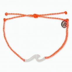 Leaf In Creek Bracelets Pura Vida Hammered Wave Charm Silver