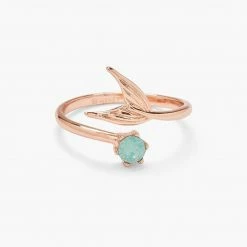 Pura Vida Little Mermaid Fin Open Ring - Silver