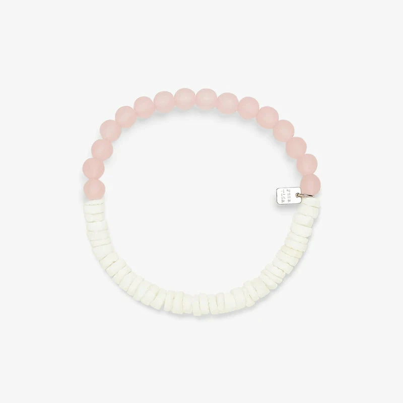 Pura Vida Puka Shell & Frosted Bead Pink WOMEN 1 Pura Vida Puka Shell & Frosted Bead Pink WOMEN