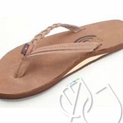 Sandals & Flips Rainbow Flirty Braidy Premier Leather SL -Dark Brown