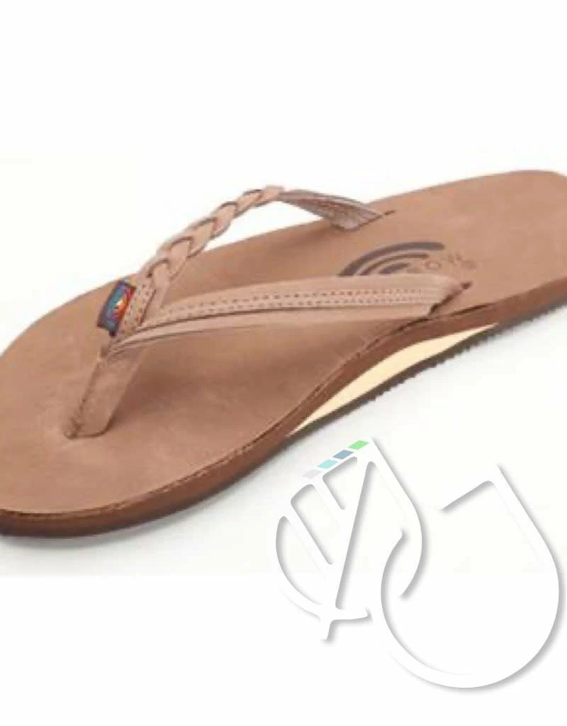 Sandals & Flips Rainbow Flirty Braidy Premier Leather SL -Dark Brown 1 Sandals & Flips Rainbow Flirty Braidy Premier Leather SL -Dark Brown