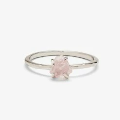 Rings Pura Vida Raw Gemstone Rose Quartz