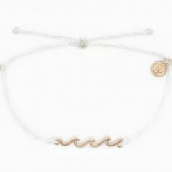 WOMEN Pura Vida Delicate Wave Bracelet GOLD WHITE